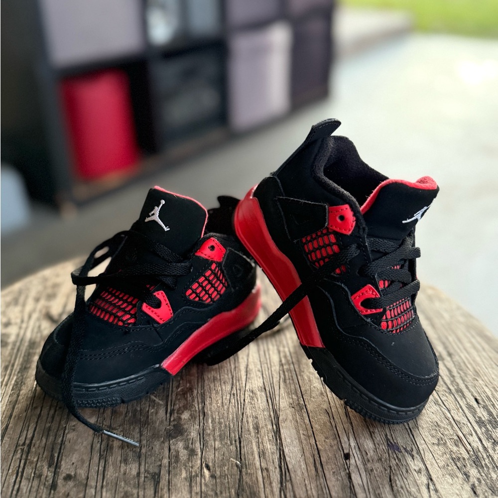 Kids Black and Red Sneakers - Picture 2 of 5